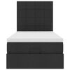 vidaXL Ottoman bed met matras en LED's 90x190cm stof zwart