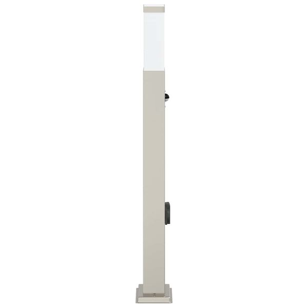 vidaXL Bolderarmatuur met sensor en stopcontact 80 cm roestvrij staal IP44