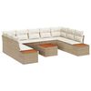 vidaXL Tuinbankenset 10 st Beige Poly riet