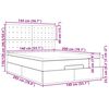 vidaXL Ottoman bed met matras 140x200cm stof donkerbruin