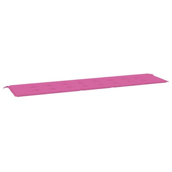 vidaXL Tuinbankkussen 200x50x4 cm stof roze