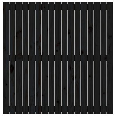 vidaXL Hoofdbord wandmontage 108x3x110 cm massief grenenhout zwart