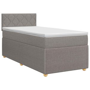 vidaXL Boxspringbed met matras met hoofdeinde Taupe 80 x 200 cm Stof
