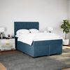 vidaXL Boxspring met matras fluweel blauw 140x190 cm