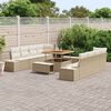 vidaXL Tuin Sofa Set met kussen met opslag 11 pcs Beige en Crème
