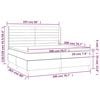 vidaXL Boxspring met matras stof donkerbruin 200x200 cm