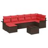 vidaXL Tuin Sofa Set 8 st Bruin poly rattan