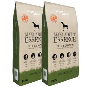 vidaXL Premium hondenvoer Maxi Adult Essence Beef & Chicken (2 x 15 kg)