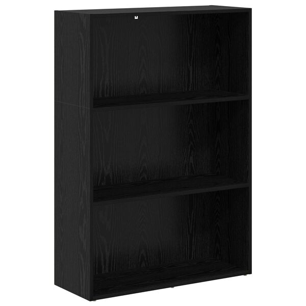 vidaXL Boekenkast Zwart Eiken 60 x 30 x 76.5 cm Bewerkt hout