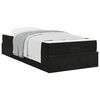 vidaXL Bedframe met matras met matras 2 pcs Zwart Fluweel