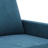 vidaXL 3-delige Loungeset met kussens fluweel blauw