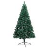 vidaXL Kunstkerstboom met verlichting en kerstballen half 120 cm groen