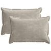 vidaXL Kussensloop 2 pcs HOUTEN Lichtgrijs 30 x 50 cm Chenille Stof