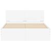 vidaXL Bedframe met hoofdeinde en LED wit 135x190 cm