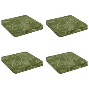 vidaXL 4-Piece Zitkussens VUGHT 4 pcs 100% Polyester Bladontwerp