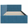 vidaXL Hoekbedframe met hoofdeinde Blauw 90 cm x 200 cm Fluweel