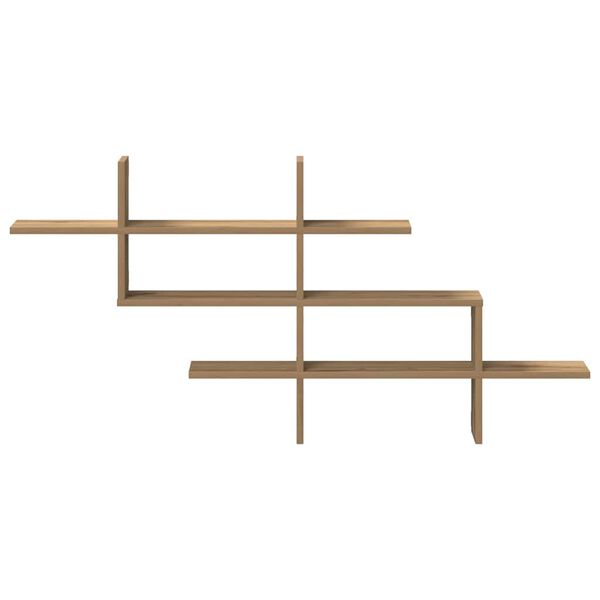 vidaXL Wandschap 124,5x18x60,5 cm bewerkt hout artisanaal eikenkleurig