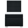 vidaXL Boxspring met matras stof zwart 90x190 cm