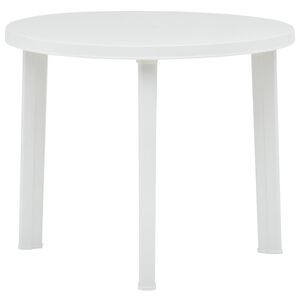 vidaXL Tuintafel 89 cm kunststof wit
