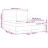 vidaXL Boxspringbed Donkergrijs en Wit 200 x 200 cm Katoen Stof
