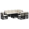 vidaXL Tuinbankenset 9 st Zwart en Cream Wit poly rattan