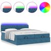 vidaXL Ottoman bed met matrassen en LED's 160x200cm fluweel