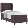 vidaXL Boxspring bed met matras Donkerbruin 90 x 200 cm Stof