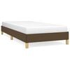 vidaXL Bedframe zonder matras 100x200 cm stof donkerbruin