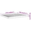 vidaXL Schuimmatras 7 zones hardheid 20 ILD 120x210 cm wit