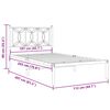 vidaXL Bedframe met hoofdbord metaal wit 107x203 cm