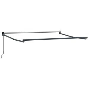 vidaXL Handmatig uitschuifbaar zonnescherm Antraciet 3 x 2 m Aluminium