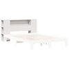 vidaXL Hoofdbord met opbergruimte 140 cm massief grenenhout wit