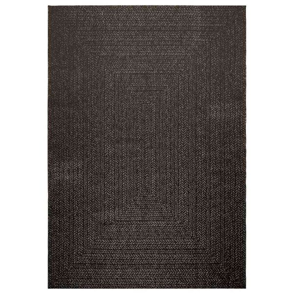vidaXL Vloerkleed ZIZUR binnen en buiten 160x230cm jute look antraciet