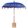 vidaXL Balinese parasol met basis Blauw 215 x 215 x 260 cm