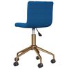 vidaXL Eetkamerstoelen draaibaar 2 st fluweel blauw