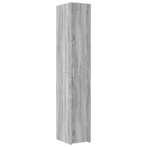 vidaXL Hoge kast 30x42,5x185 cm bewerkt hout grijs sonoma eikenkleur