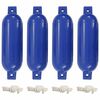 vidaXL Bootstootkussens 4 st &Oslash; 14x50 cm PVC blauw