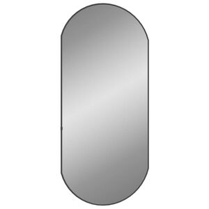 vidaXL Wandspiegel 90x40 cm ovaal zwart