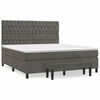 vidaXL Boxspring met matras fluweel donkergrijs 180x200 cm