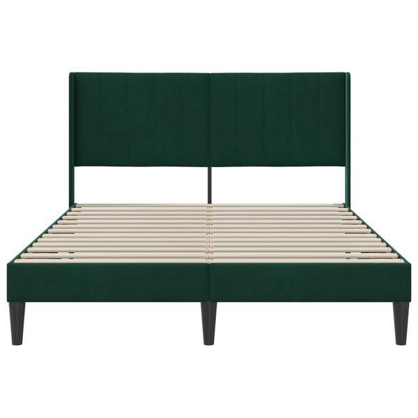 vidaXL Bedframe met hoofdeinde Donkergroen 120 x 190 cm Fluweel
