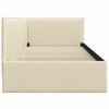 vidaXL Hoekbedframe met hoofdeinde Crème 100 cm x 200 cm Fluweel