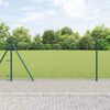 vidaXL Afrasteringspaal Groen 25 x 0,8 m (36 mm gaas) Staal en PVC