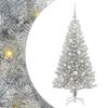 vidaXL Kerstboom met 150 LED met standaard Zilver 120 cm PET