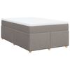 vidaXL Boxspring met matras stof taupe 120x190 cm