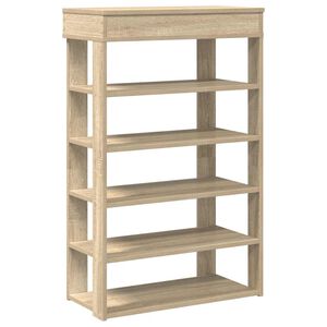 vidaXL Schoenenrek 60x30x98 cm bewerkt hout sonoma eikenkleurig