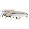 vidaXL Bedframe met hoofdeinde Wit 150 x 200 cm Massief grenenhout