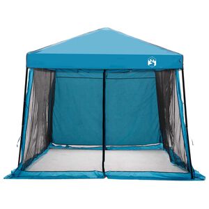 vidaXL Camping Tent Set met dak met opslag 2 pcs Blauw Taffeta en Stof