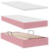 vidaXL Opslag bed met matras met hoofdeinde Roze 90 x 190 cm Fluweel