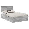 vidaXL Bedframe met hoofdeinde Grijs Sonoma 120 x 190 cm Bewerkt hout