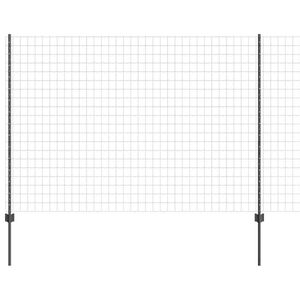 vidaXL Gelaste draadhek 10 x 1,6 m (B x H) PVC-Coated Staal Grijs Mesh